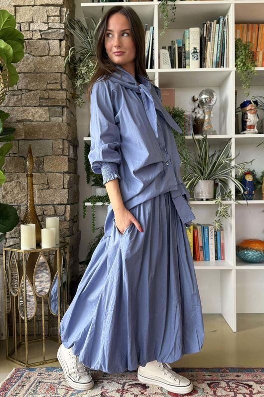 Paloma Hitch Neckerchief Blouse Denim